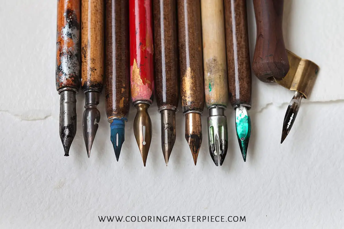 Fountain Pen vs Calligraphy Pen Which is better? Adult Coloring